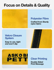 Cgvovgr velcro patch attaches easily to a vest, leash, or collar.