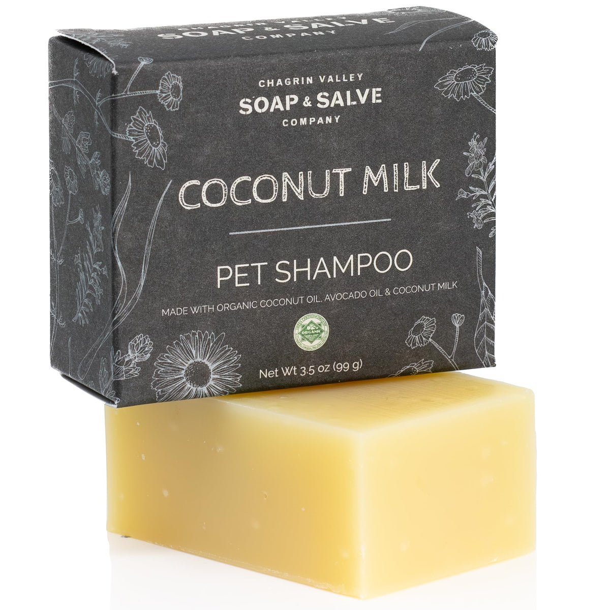 Chagrin Valley dog shampoo bar close-up showing gentle cleansing with natural ingredients