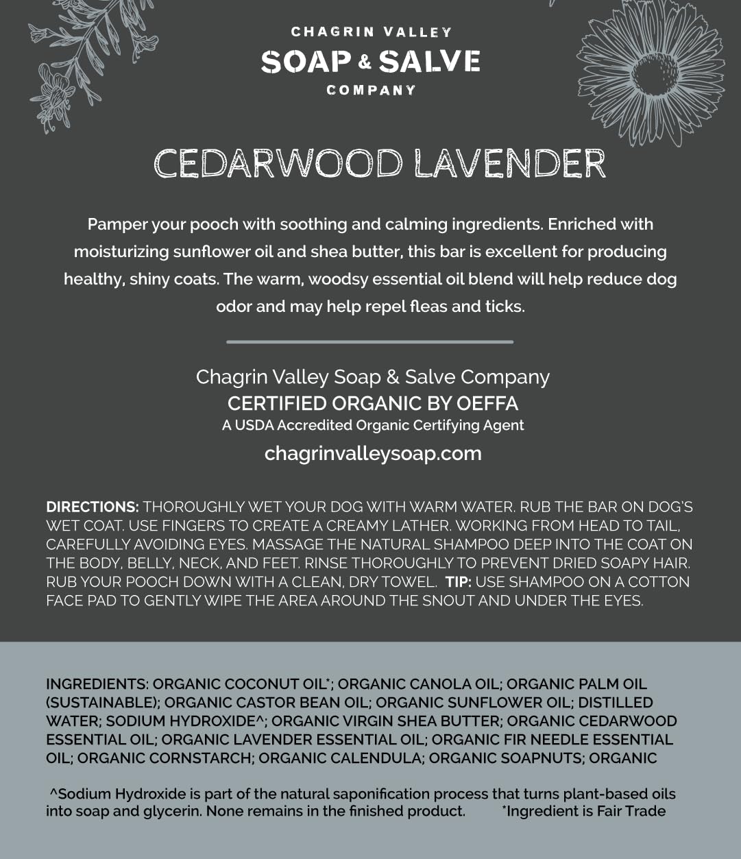 Chagrin Valley Soap & Salve compostable packaging reduces plastic waste.