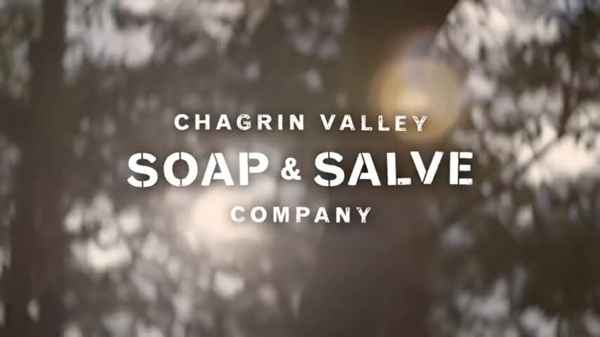 Chagrin Valley creamy-lather bar rinses clean without sticky residue.