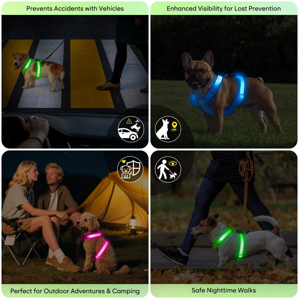 ChalkLit green glow-in-the-dark harness for visible outdoor adventures.