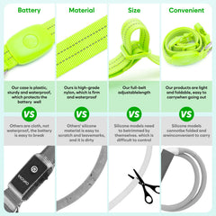 ChalkLit LED collar adjustable buckle and D-ring ensure secure leash attachment.