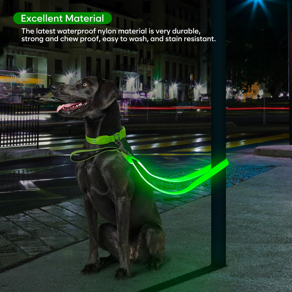 ChalkLit LED dog leash 360-swivel-clasp prevents tangles during motion
