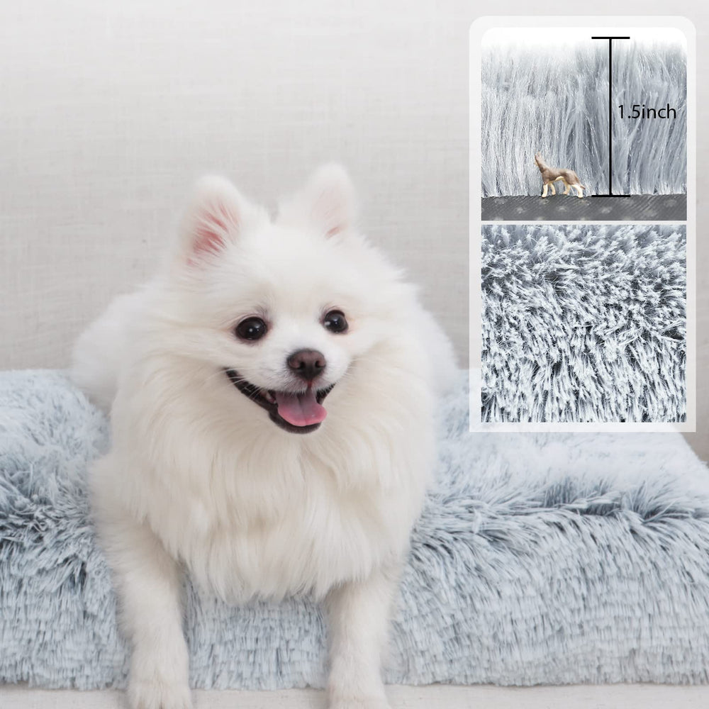 CHAMPETS washable dog bed with anti-slip bottom prevents shifting on floors