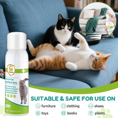 Chaohua Cat Deterrent Spray citrus ingredients label closeup.