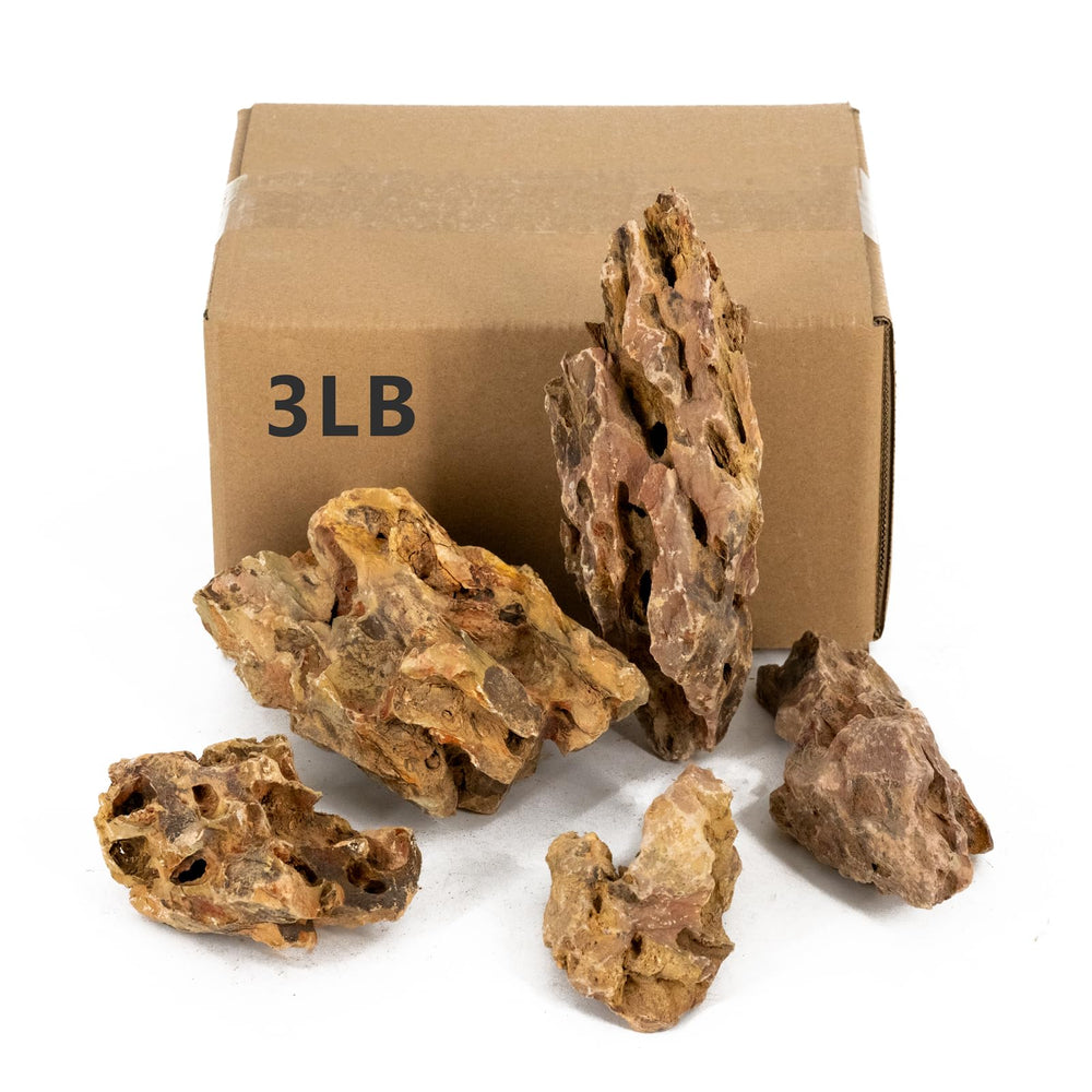 ChaoLeHo Dragon Stone aquarium rock 2-5 inch close-up for natural-looking tanks