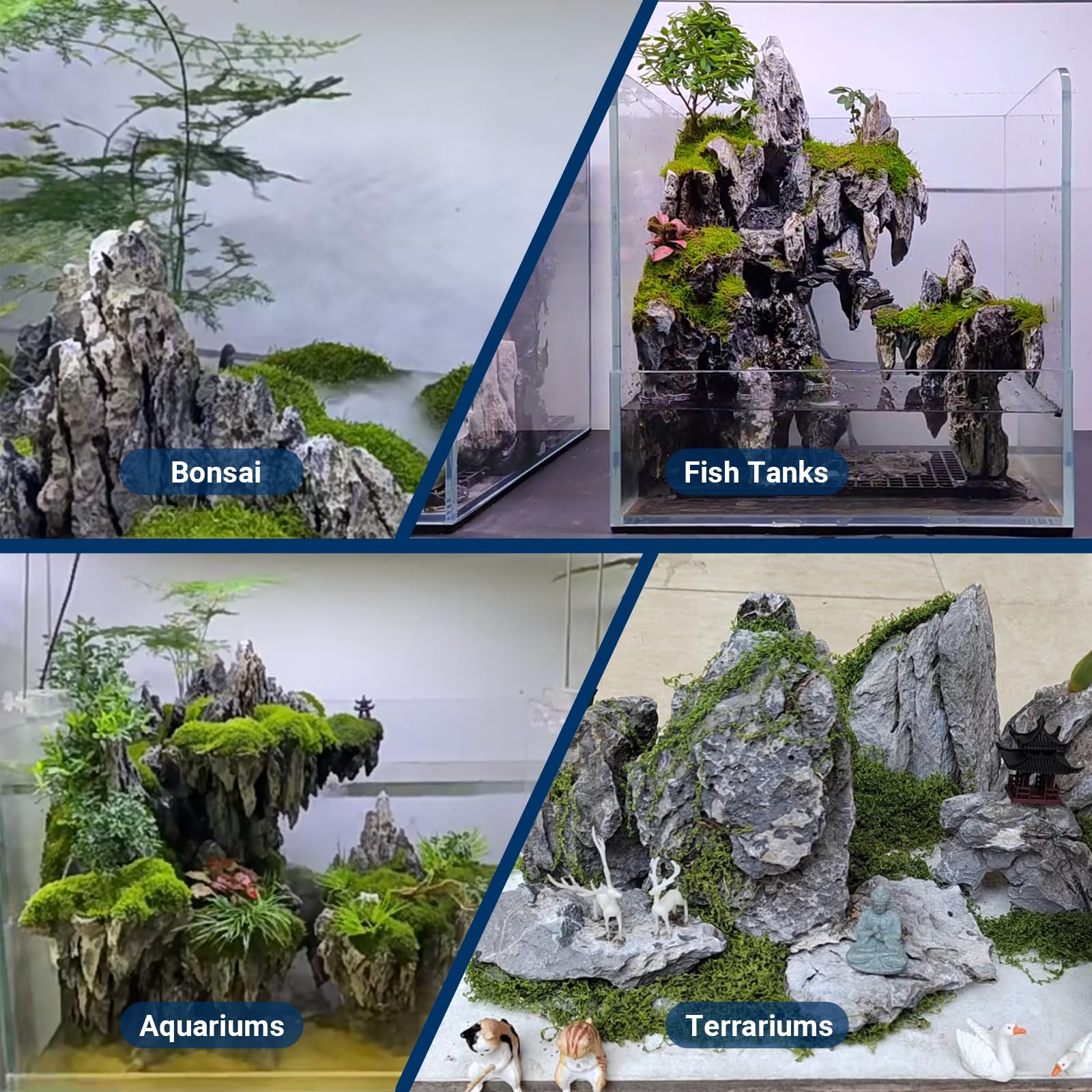 ChaoLeHo Seiryu stones sized 2-6 inches fit versatile layouts.