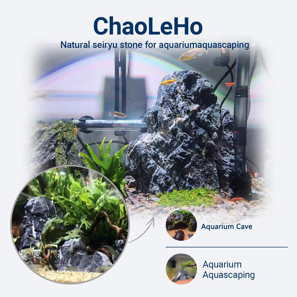 ChaoLeHo Seiryu stones used in aquarium scapes for natural ambience.