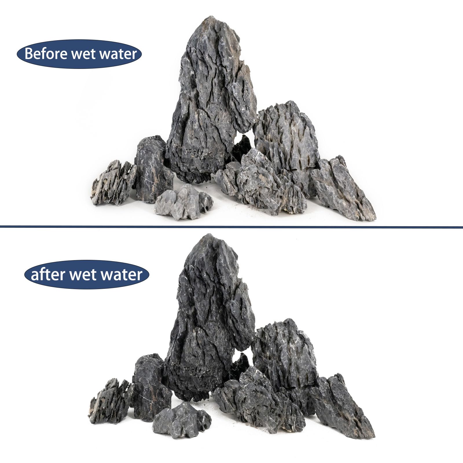 ChaoLeHo Seiryu stones suited to garden, terrariums, and outdoor spaces.
