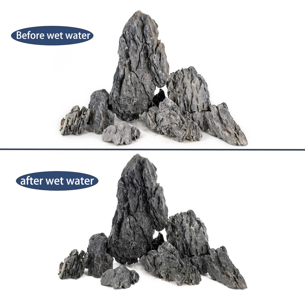 ChaoLeHo Seiryu stones suited to garden, terrariums, and outdoor spaces.