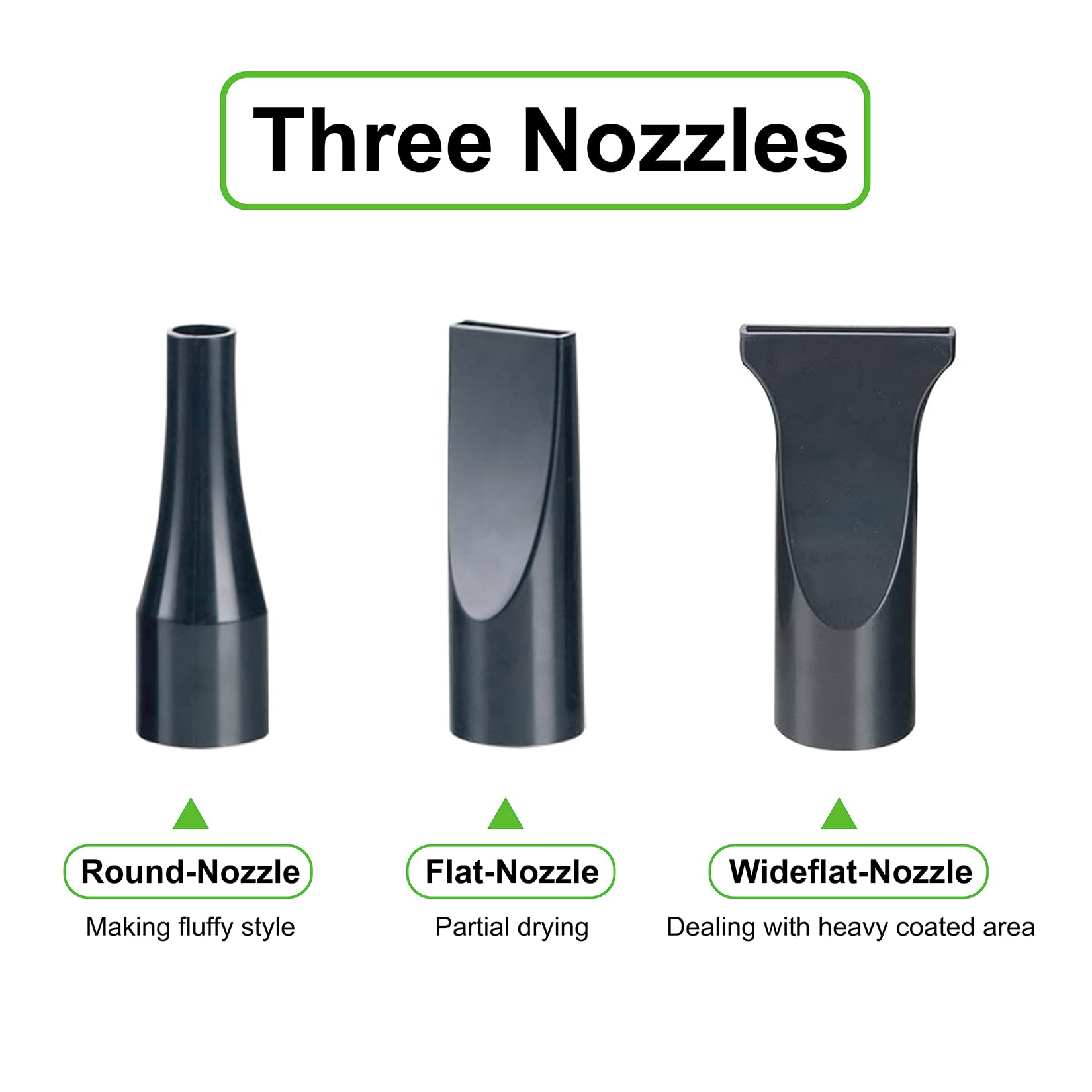 CHAOLUN dog dryer three-nozzles attachment enables precise fur drying.
