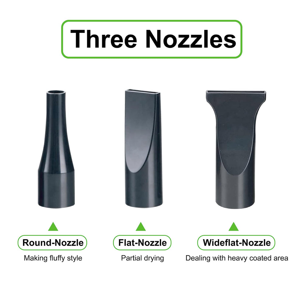 CHAOLUN dog dryer three-nozzles attachment enables precise fur drying.