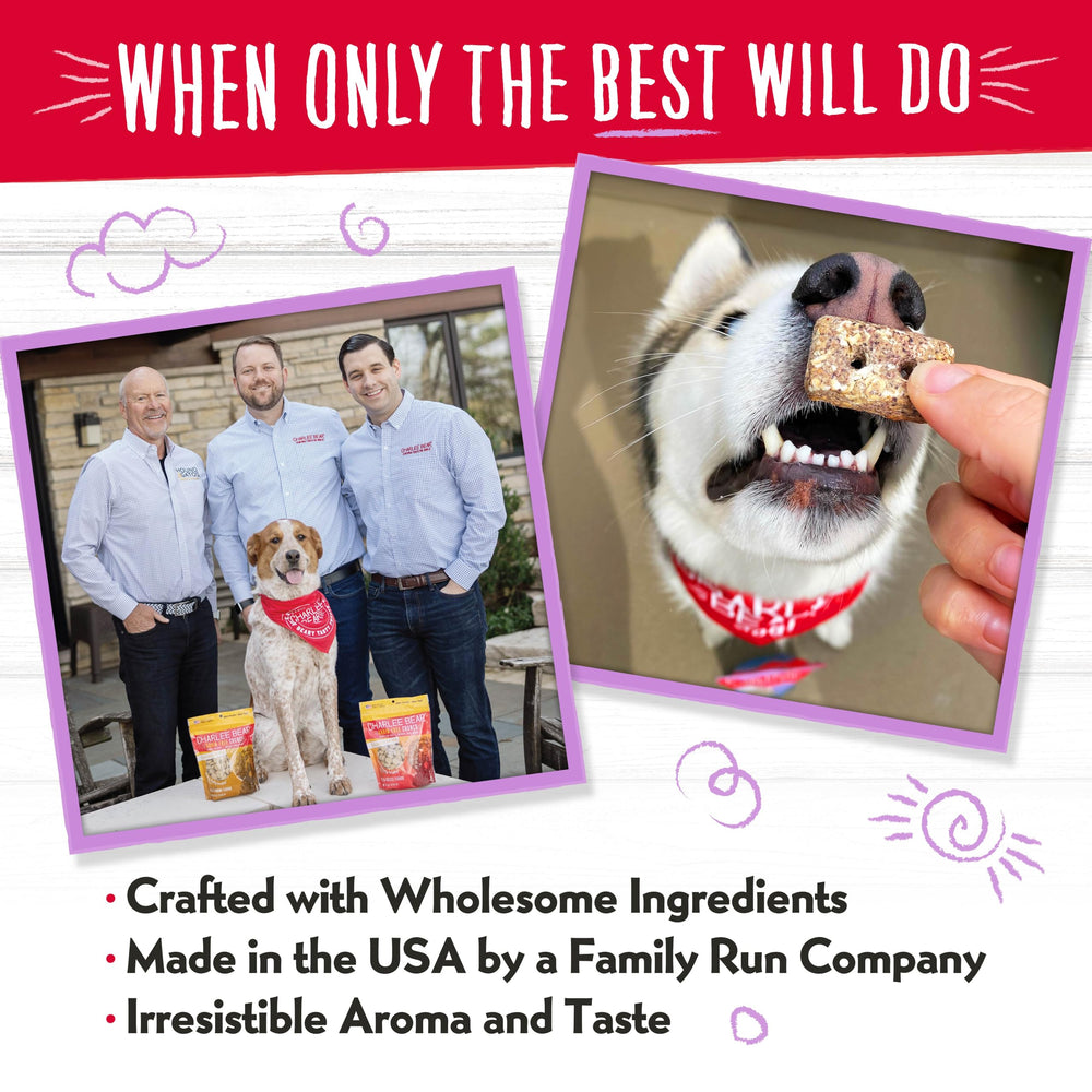 Charlee Bear Bearnola Bites suitable for all breeds and ages.