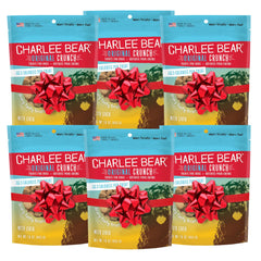 Charlee Bear liver dog treat bag shown for convenient rewards on walks.