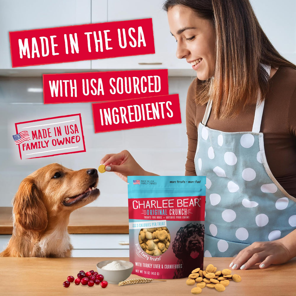 Charlee Bear Made in USA packaging highlighted for quality and trust.