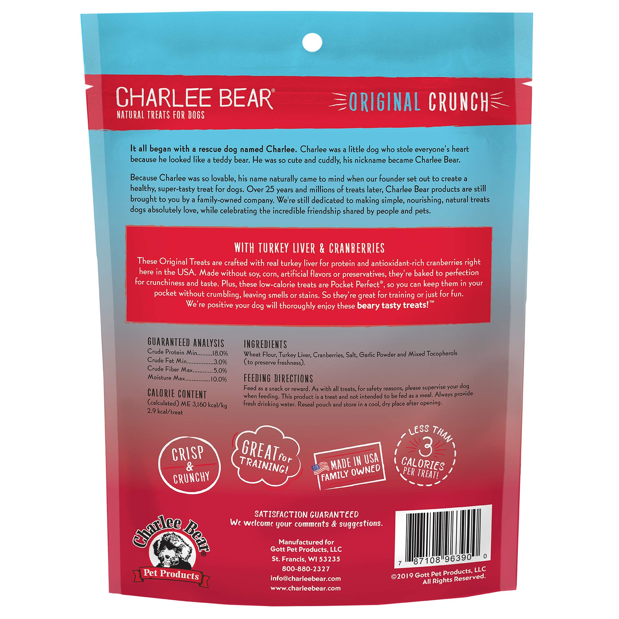 Charlee Bear pocket friendly treat pouch ready for on walk rewards.