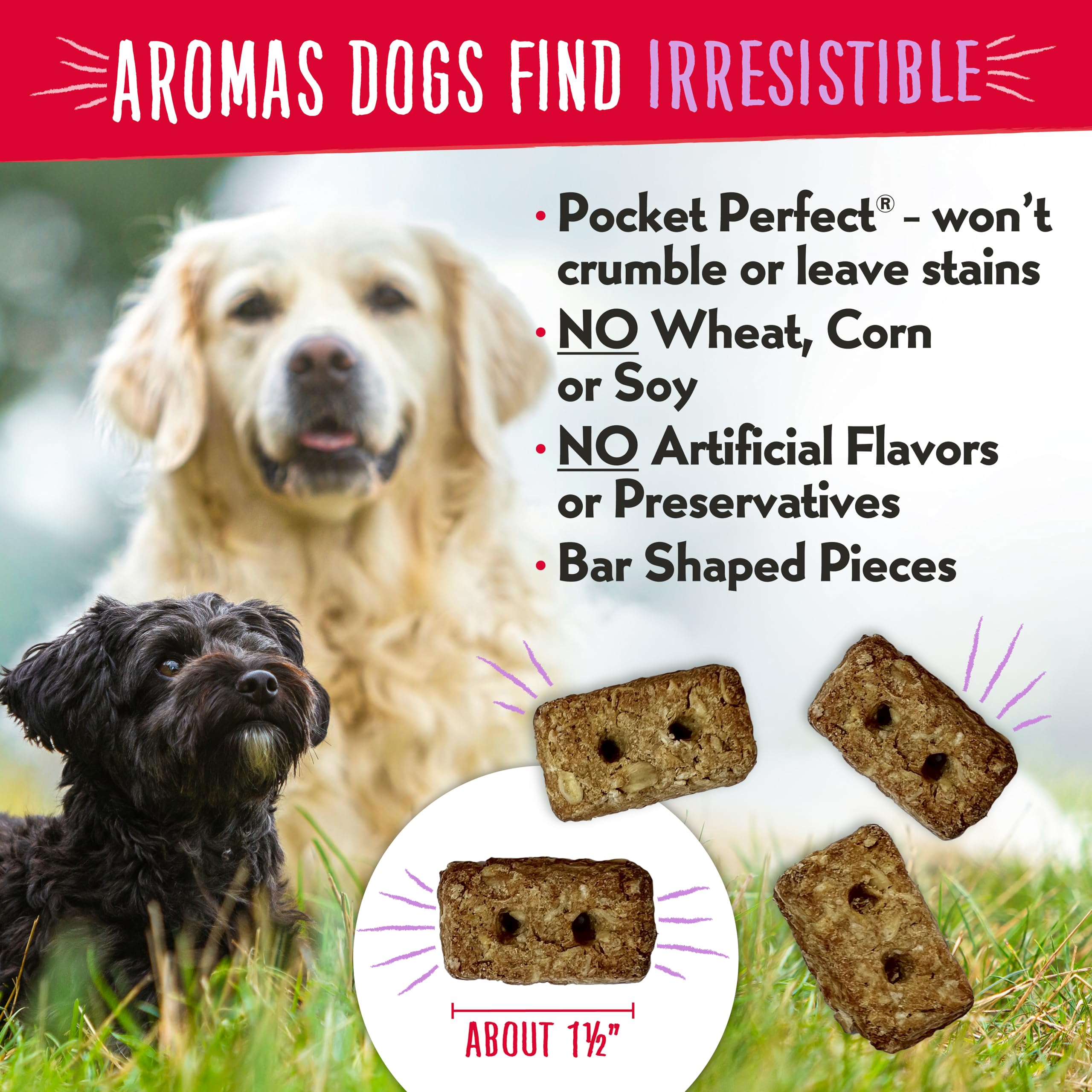 Charlee Bear Training treats demonstrate portion-control snack option.