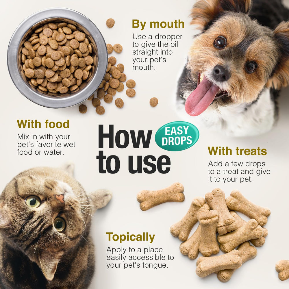 Charlie and Buddy omega-rich hemp oil graphic highlight omega 3-6-9 benefits