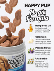 CHARLIE & BUDDY calming chews magnesium citrate bottle hints at natural calming support before storms
