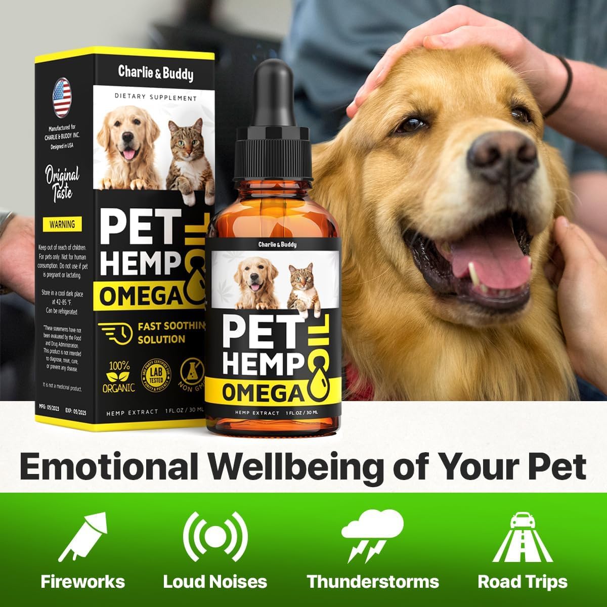 CHARLIE & BUDDY digestive-support oil aids comfortable mealtimes for pets