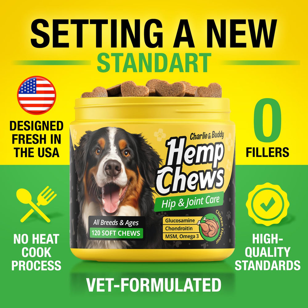 CHARLIE & BUDDY USA-designed, human-grade ingredients jar label.