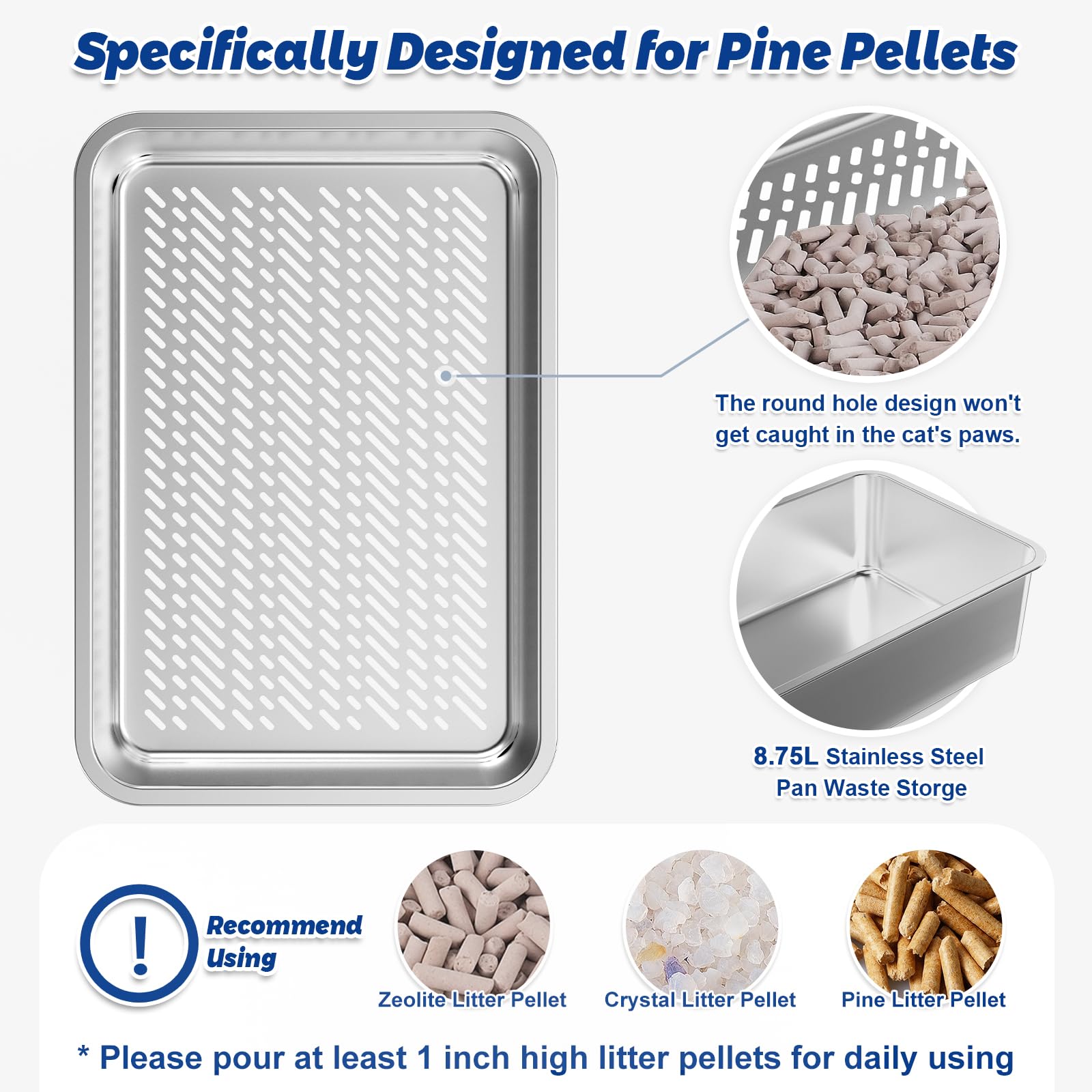 Charlie & Mollie pine pellets zeolite-ready litter box supports low-dust usage