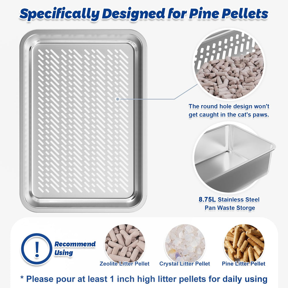 Charlie & Mollie pine pellets zeolite-ready litter box supports low-dust usage