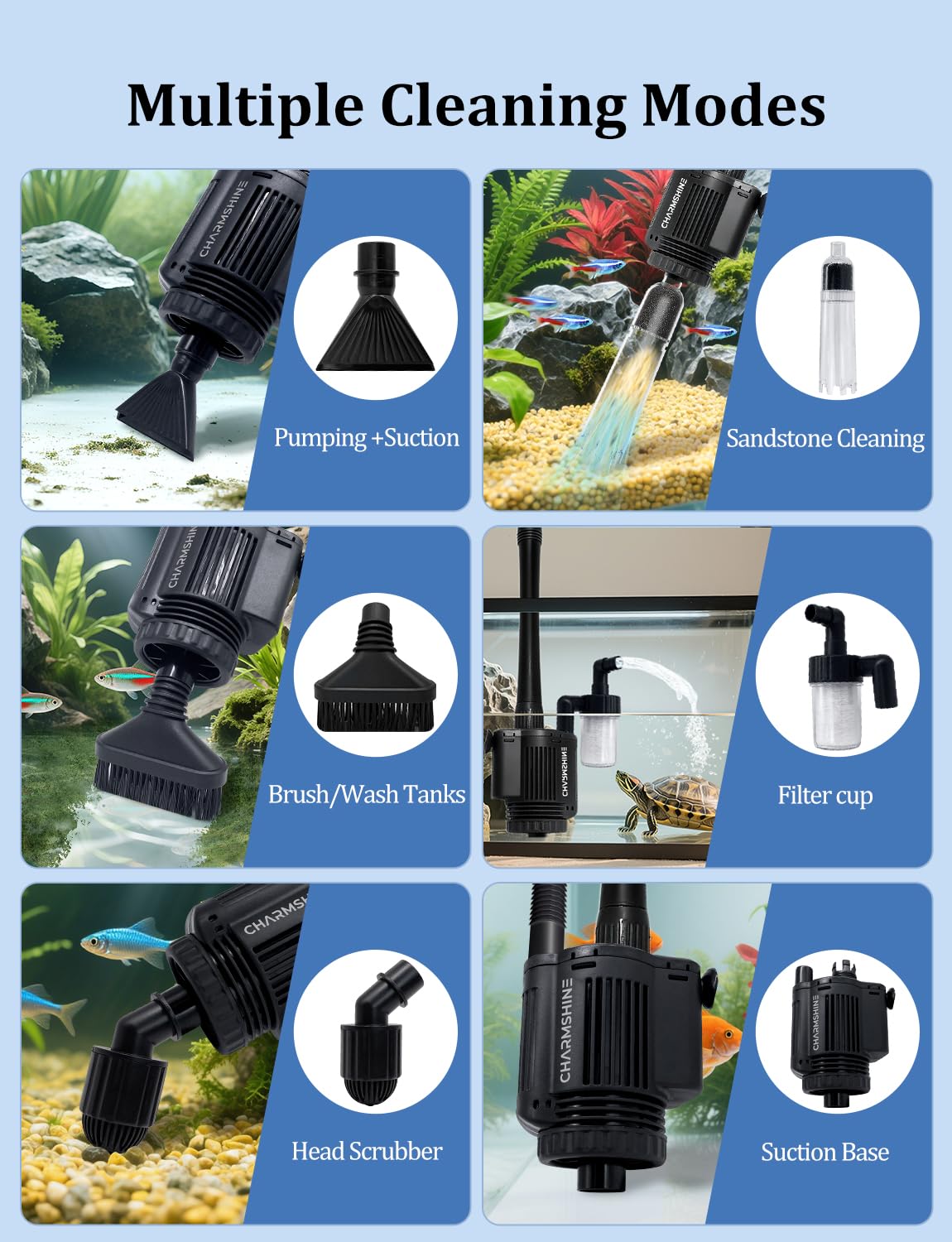 Charmshine gravel cleaner hose clamp ensures secure connections for steady water changes