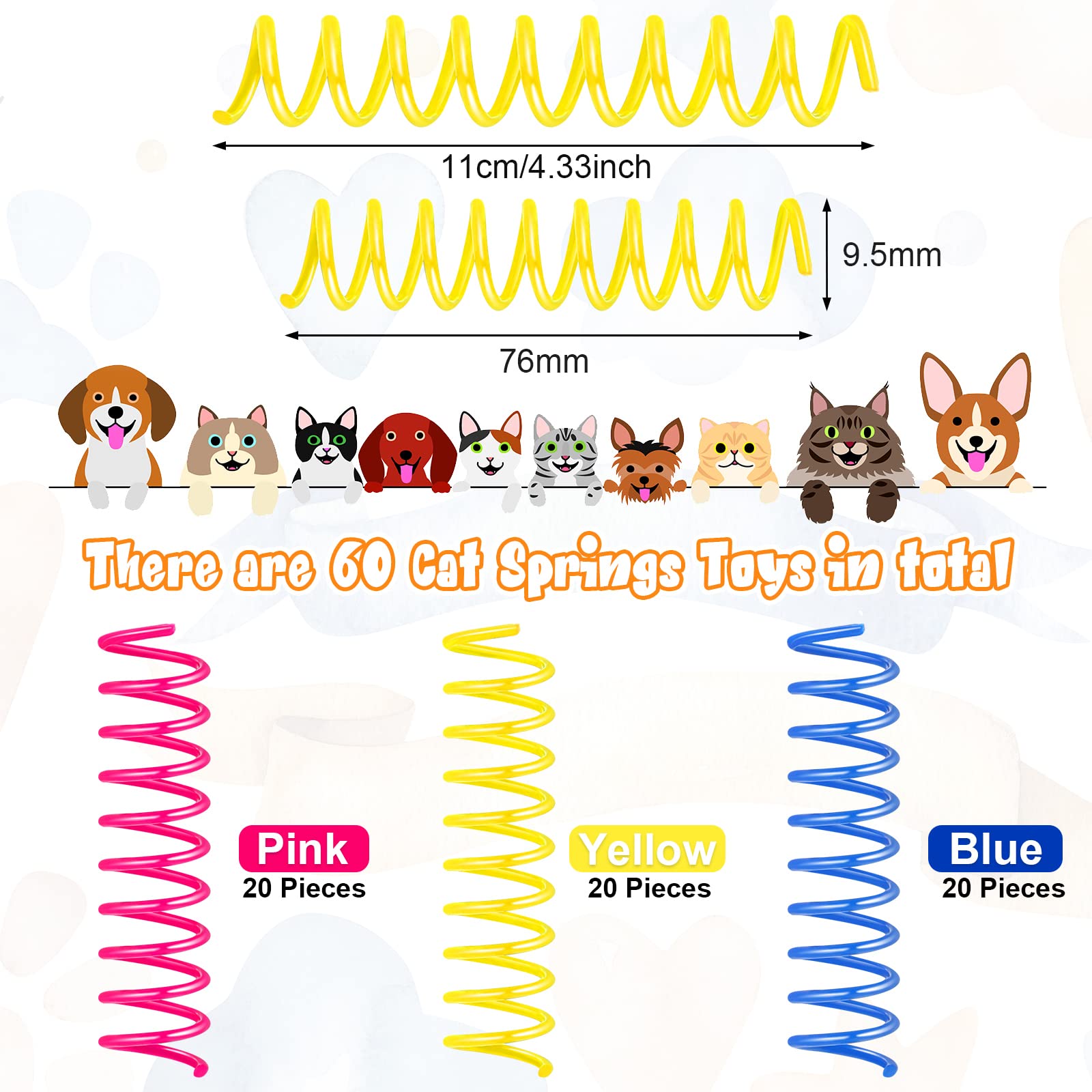 Charniol cat-spring-toy blue-packaged demonstrating durability for indoor play.