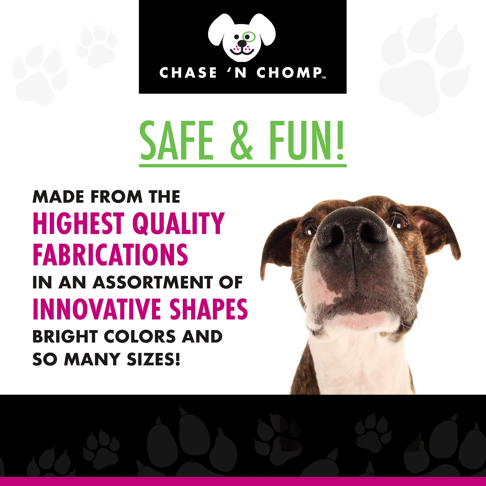 Chase 'n Chomp ball 2-5in compact size suits small to medium dogs