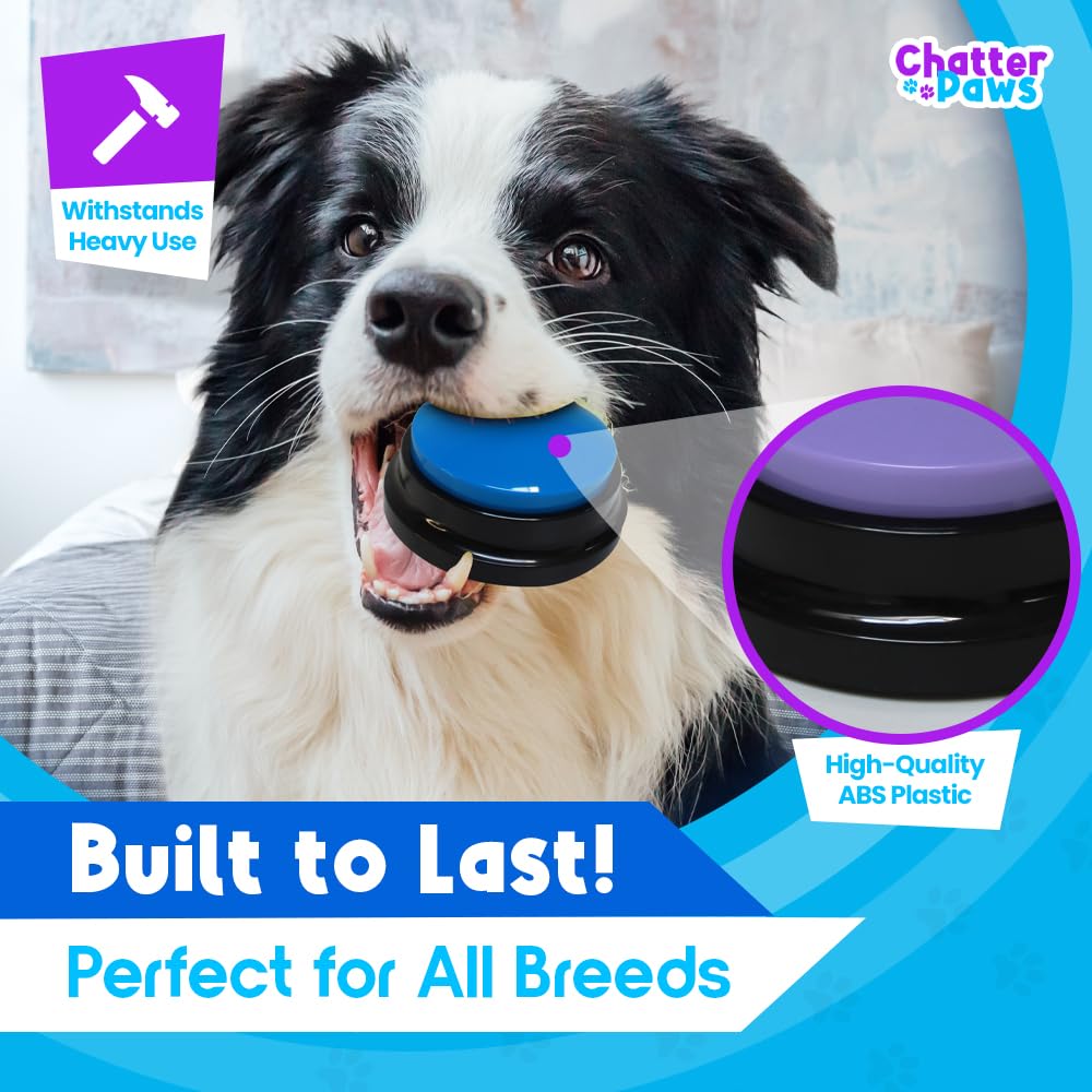 CHATTER PAWS anti-slip mat keeps buttons in place during training.