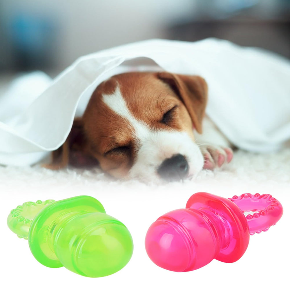 Chazcool puppy pacifier built-in speaker visible during bite-triggered play