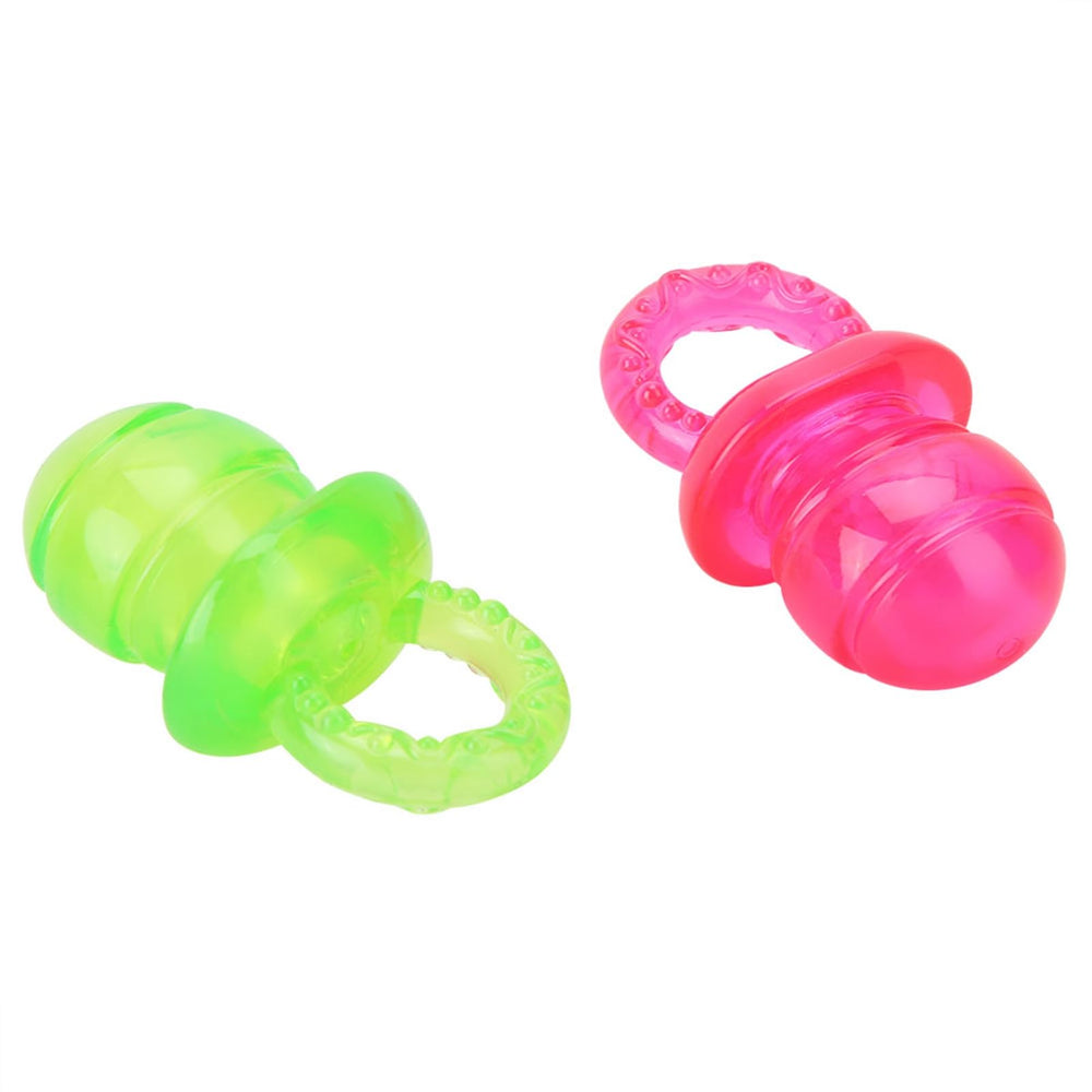 Chazcool puppy pacifier color options highlight red and green to attract dogs