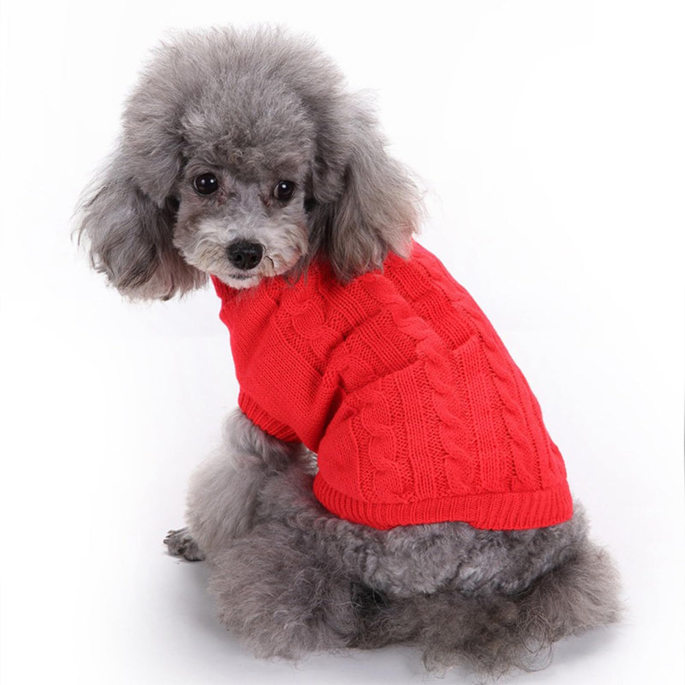 CHBORCHICEN knitted puppy sweater close-up reveals soft acrylic texture and easy wearability