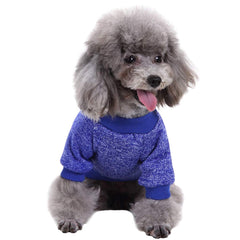 CHBORLESS dog sweater worn on model demonstrates easy fit and everyday warmth
