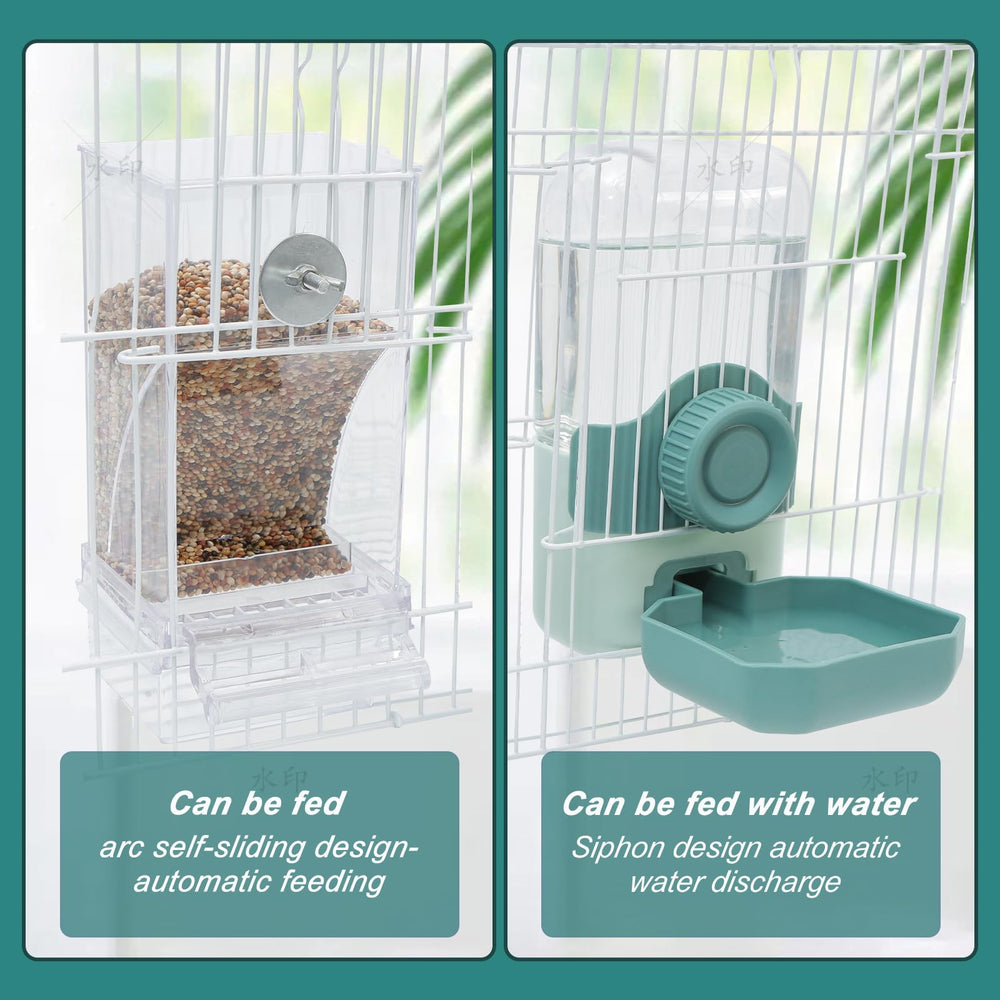 Chebet No Mess Bird Feeder Water Dispenser Set dimensions help compatibility with various cages.