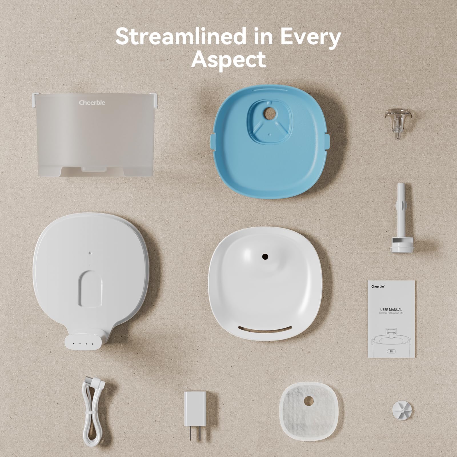 Cheerble E1 easy-cleaning-parts allow quick rinsing and thorough cleaning.