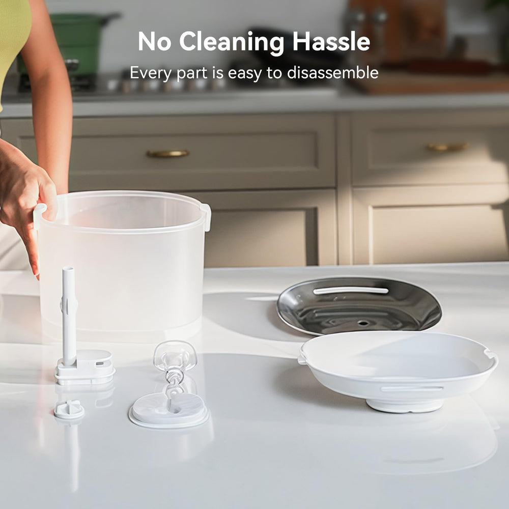 Cheerble Elfin Pumpless Fountain top view emphasizes easy-detach parts for quick cleaning.