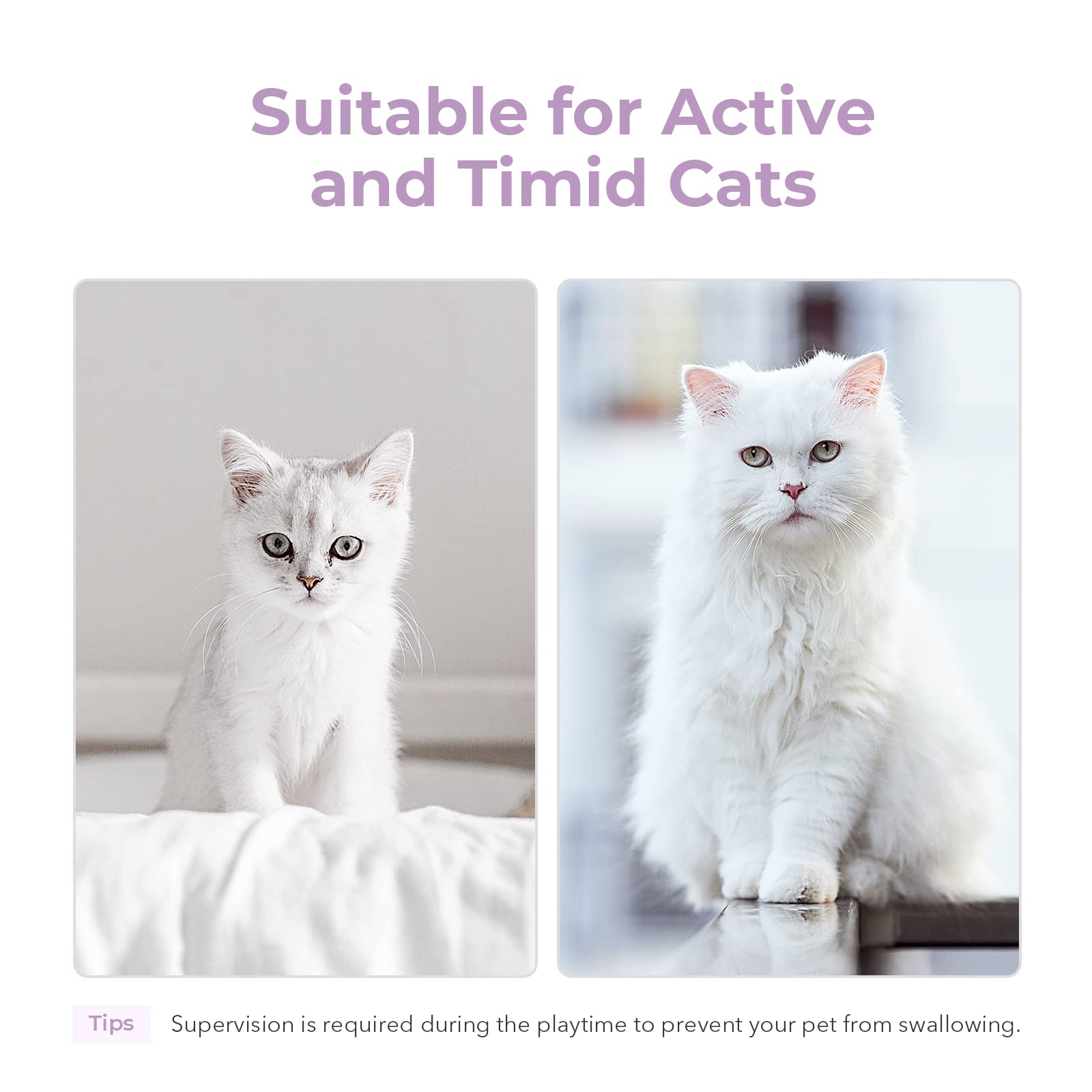 Cheerble interactive cat ball toy motion sensor prevents stalling and jams