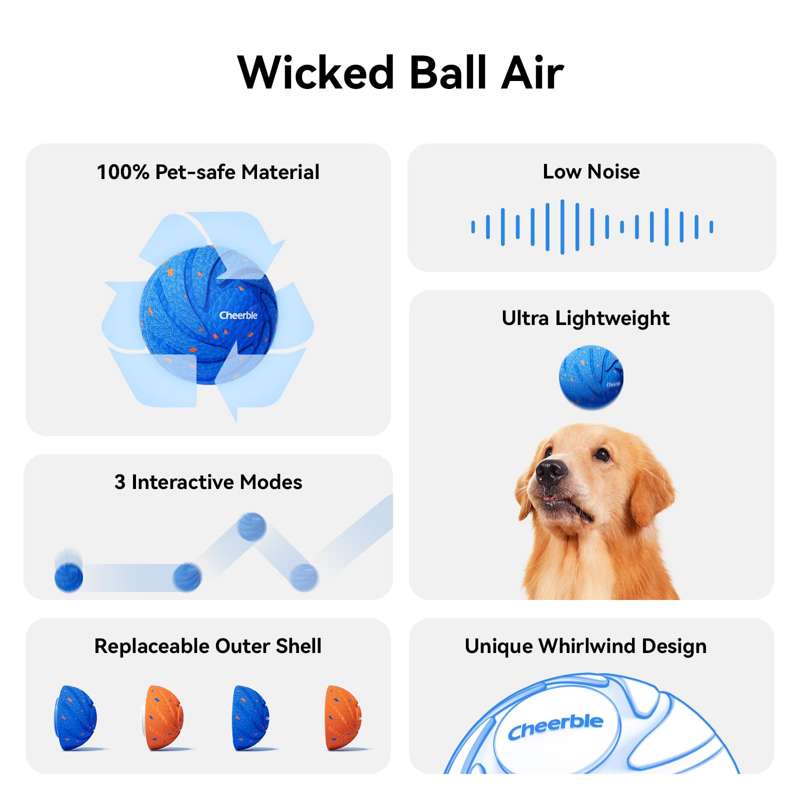 Cheerble Wicked Ball Air three modes switch enables adaptive play