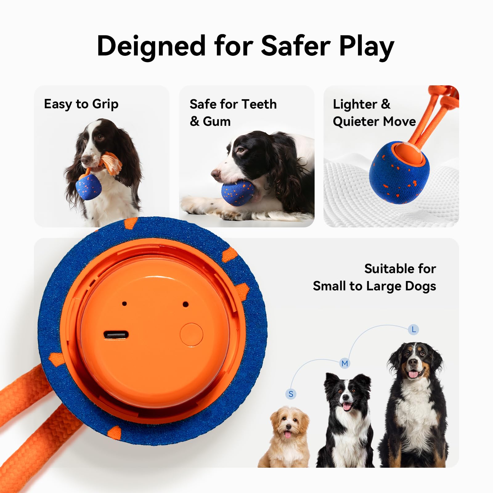 Cheerble Wicked Ball Rolly Type-C charging port