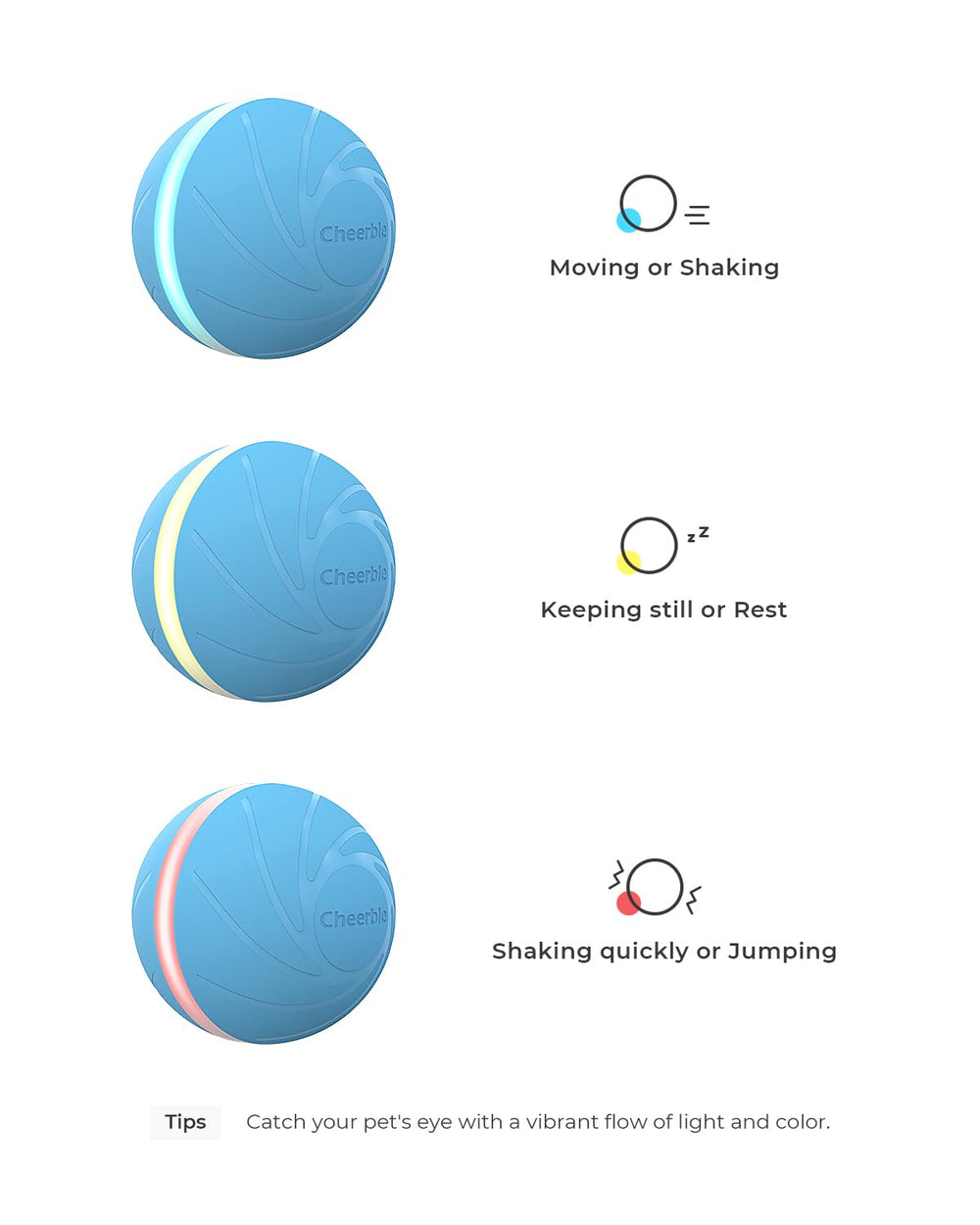 Cheerble Wicked Ball W1 quick-charge powers up to four cycles.