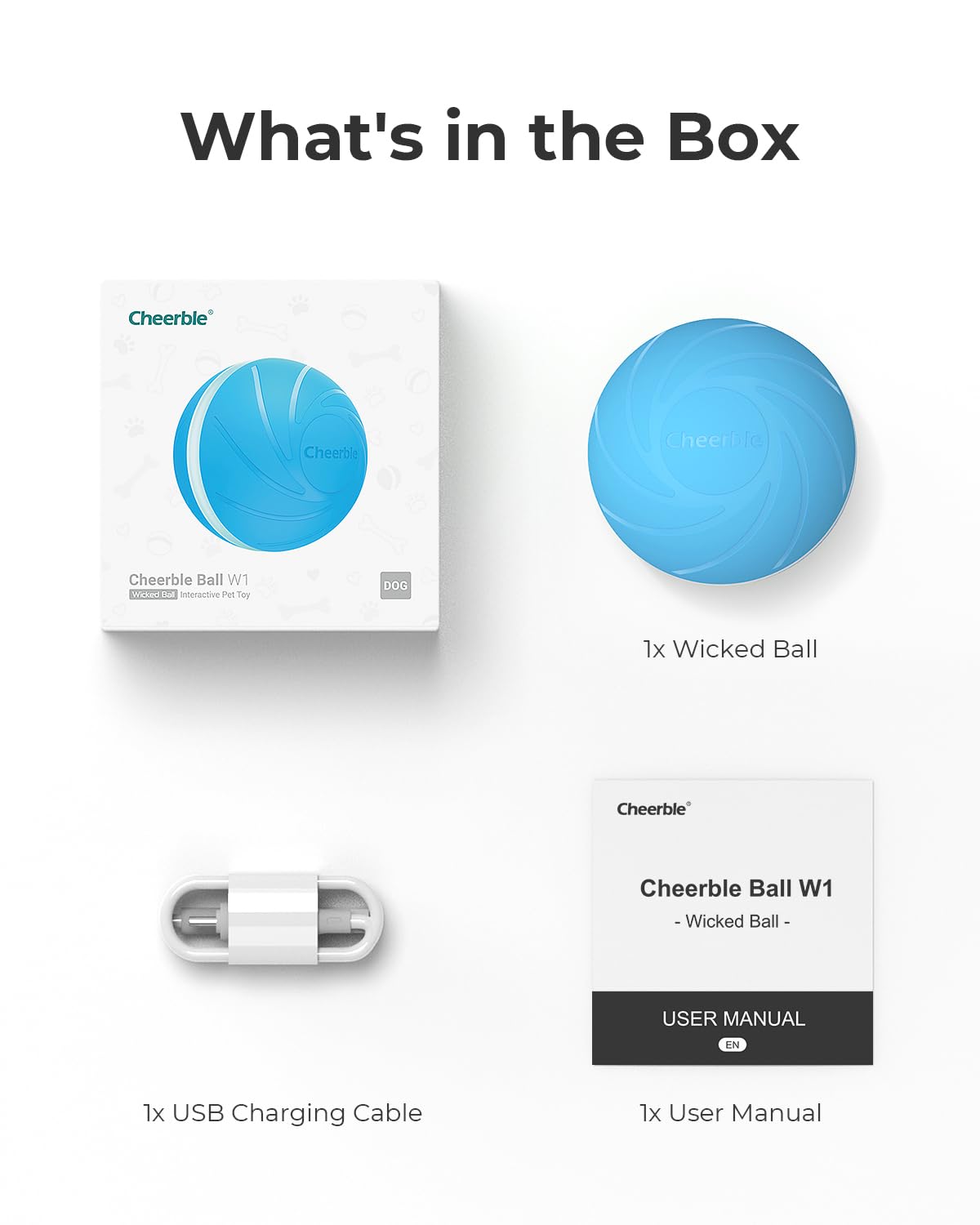 Cheerble Wicked Ball W1 three-modes option adapts to your dog's mood.
