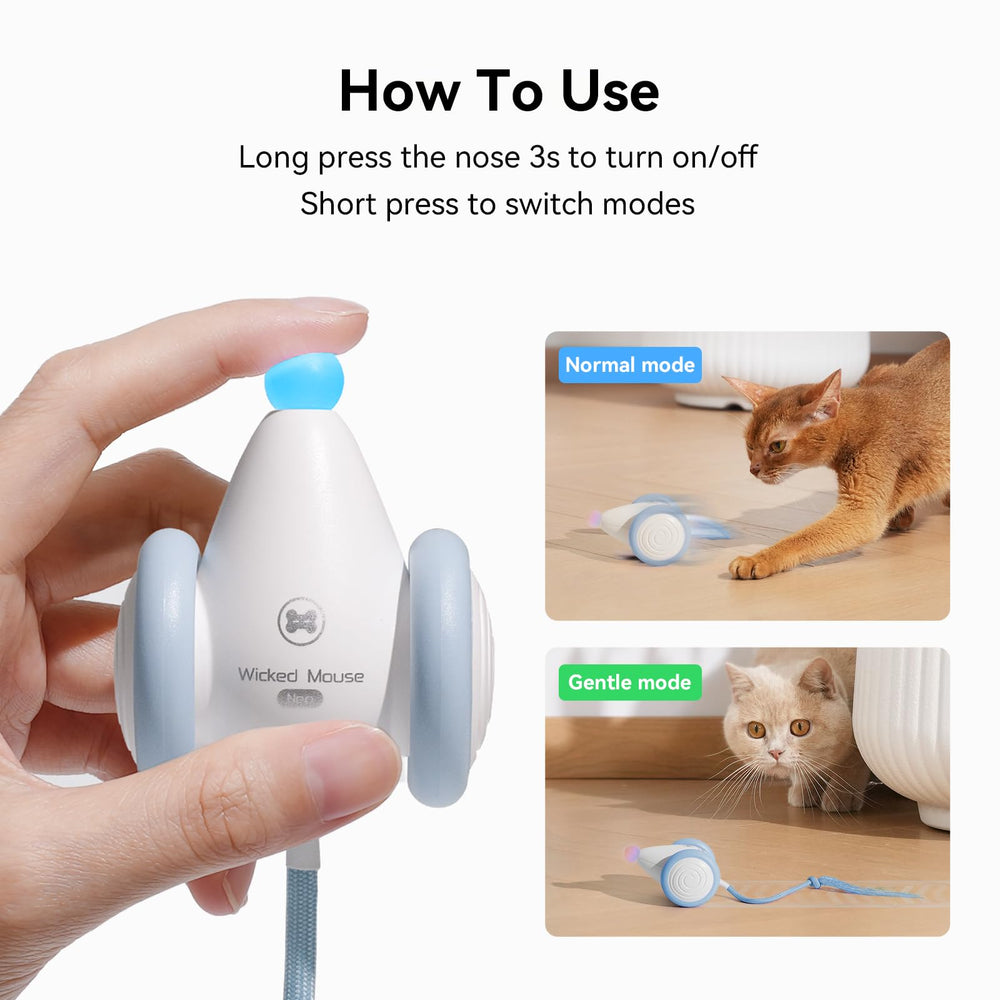 Cheerble Wicked Mouse Neo auto-pause supports balanced play sessions