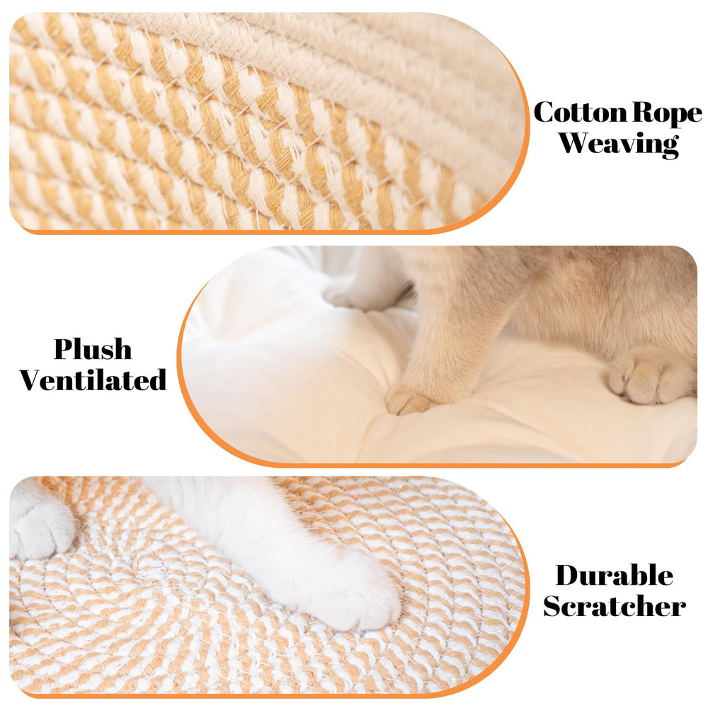 CHEERHOME PETS summer-friendly basket uses a removable cushion for cool rest
