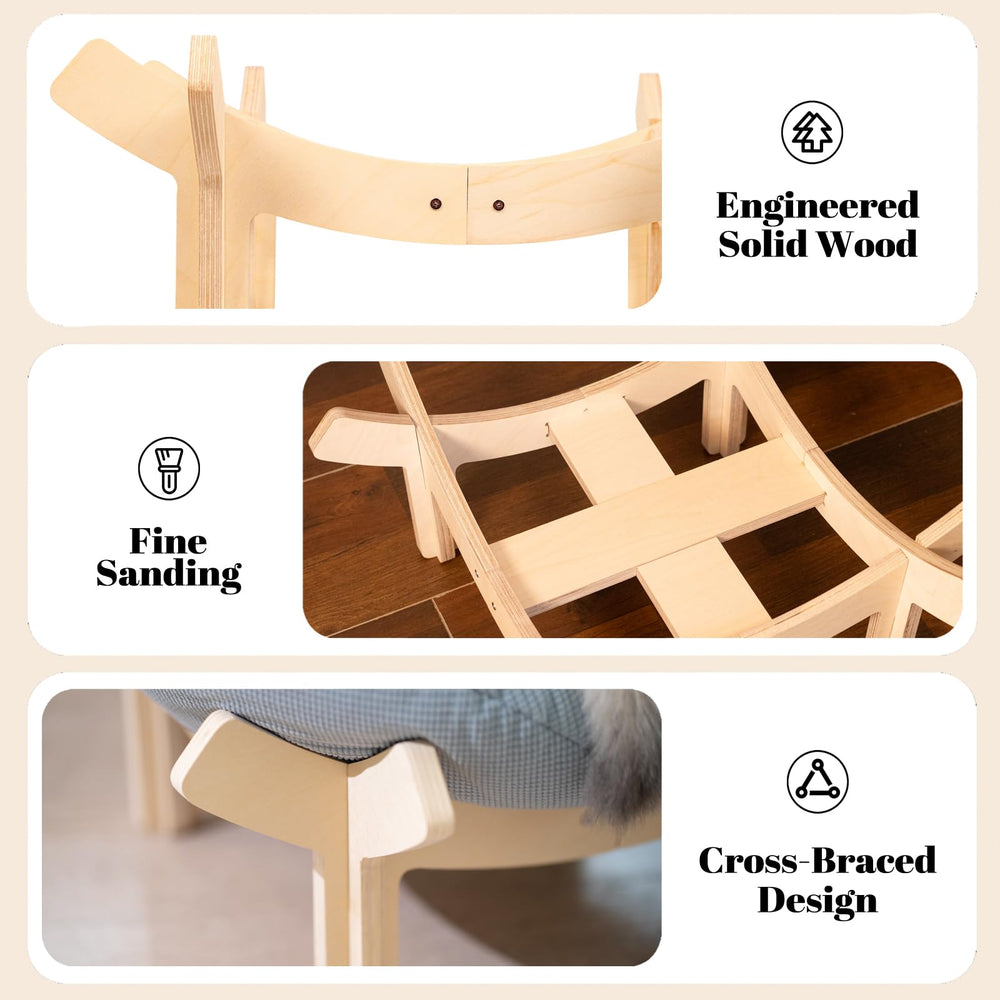 CHEERHOME PETS durable-wood-frame highlights safe, secure sleeping for small pets