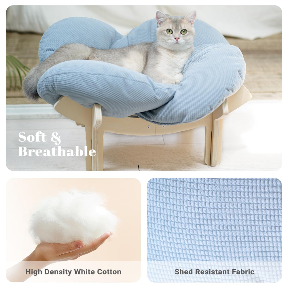 CHEERHOME PETS light-blue-setup demonstrates elevated comfort in a cozy home corner