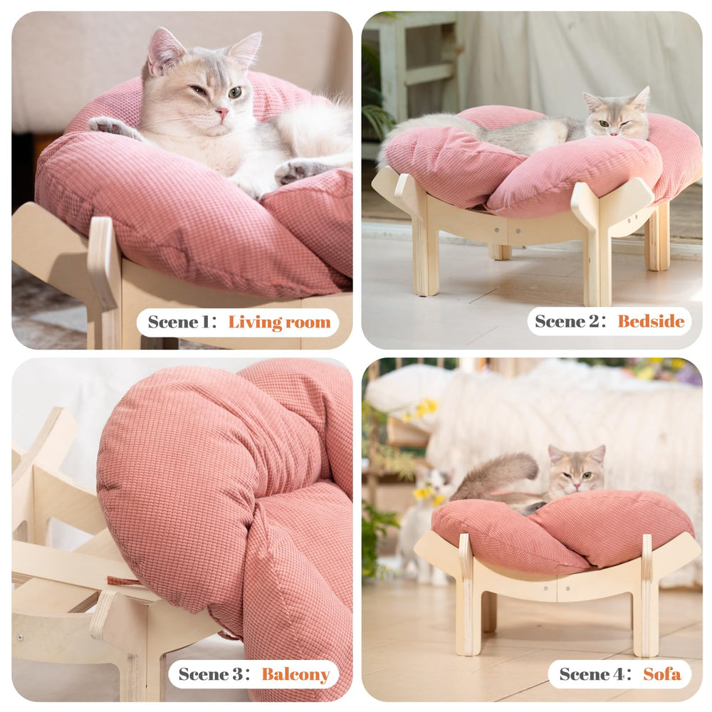 CHEERHOME PETS bed is suitable for puppies and cats, offering a cozy raised lounging spot.