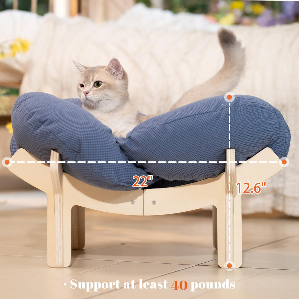 CHEERHOME PETS wooden-cross-frame provides stability for up to 40 pounds.
