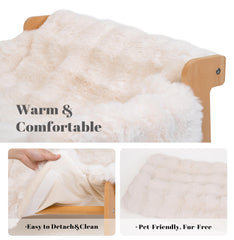 CHEERHOME PETS wooden frame offers sturdy support and natural look.
